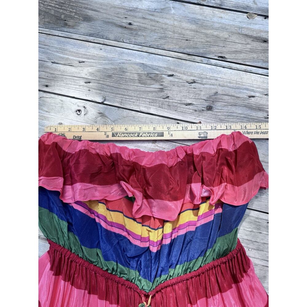 FARM Rio Mixed Stripes Strapless Maxi Dress Size M NWT Multicolor MSRP 245 - Picture 11 of 16